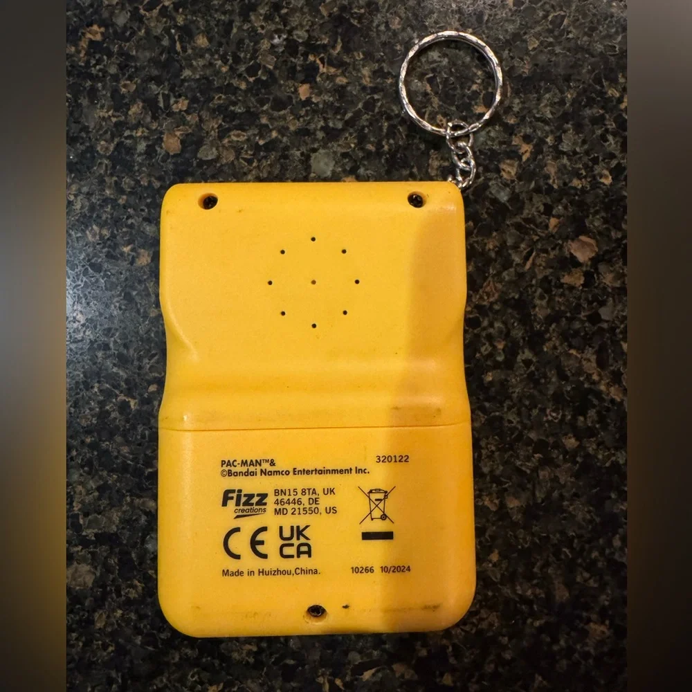 Pac-Man Handheld Game on keychain